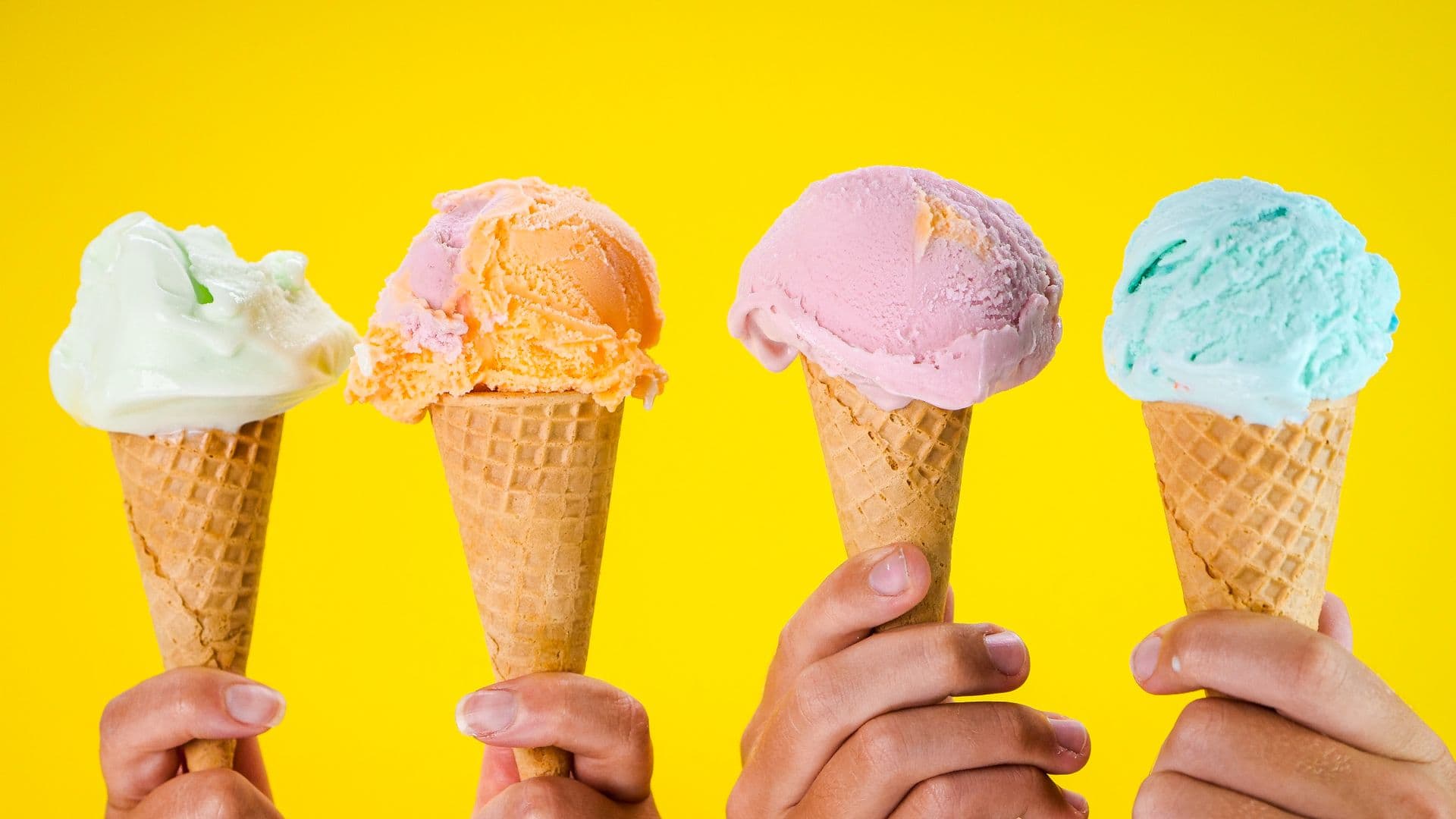 Colourful ice cream treats